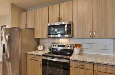 Kitchen with Granite Countertops-1, 2, and 3 bedroom apartments-Argento at Riverwatch Apartments in Augusta, Georgia